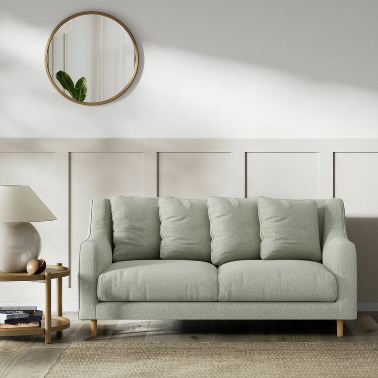 Habitat Swift Fabric 2 Seater Sofa - Sage Green - Ash Leg 0