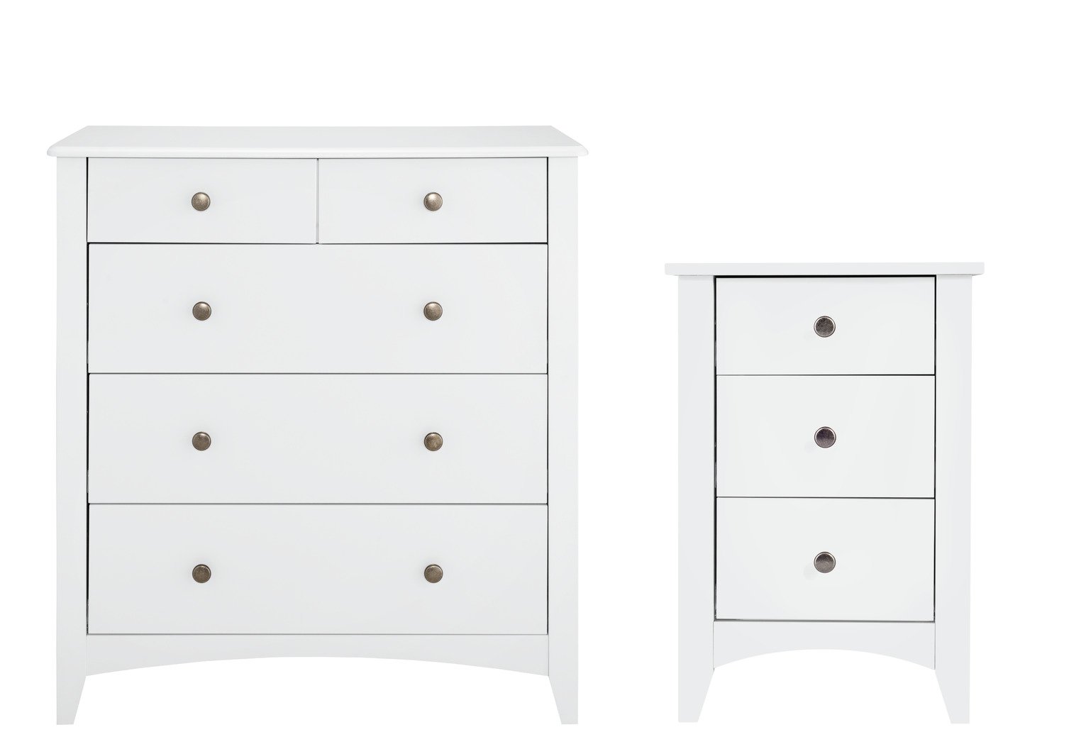 Argos Home Minato Bedside Table & 3+2 Drawer Chest Set-White Review