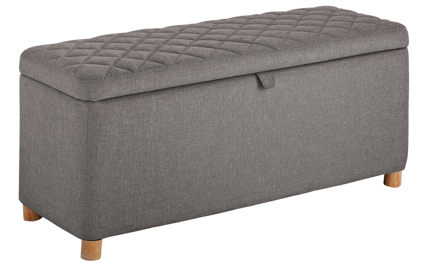 Argos Home James Large Fabric Ottoman - Grey