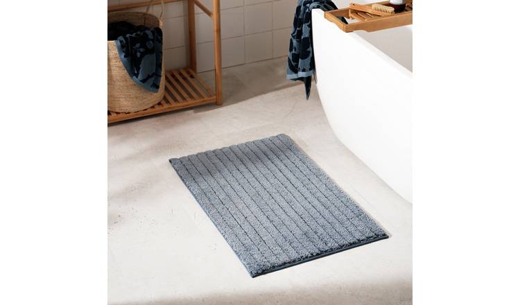 Habitat Quick Dry Bath Mat - Rustic Blue