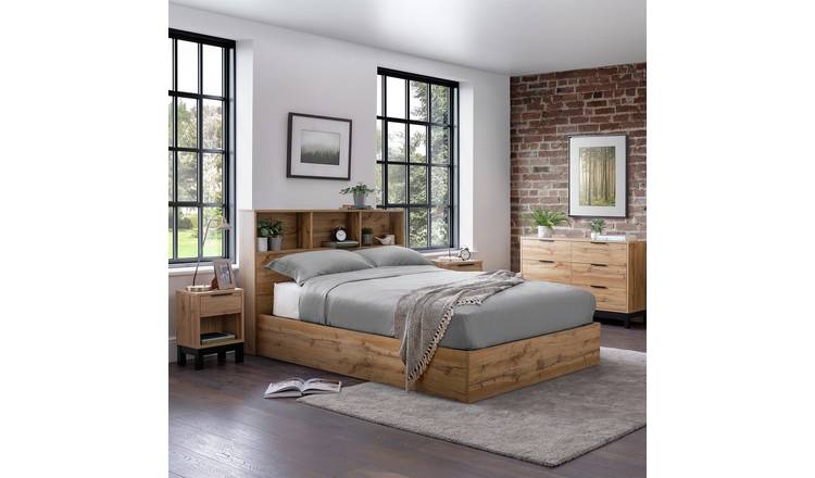 Julian Bowen Bali Single Wooden Ottoman Bed - Oak