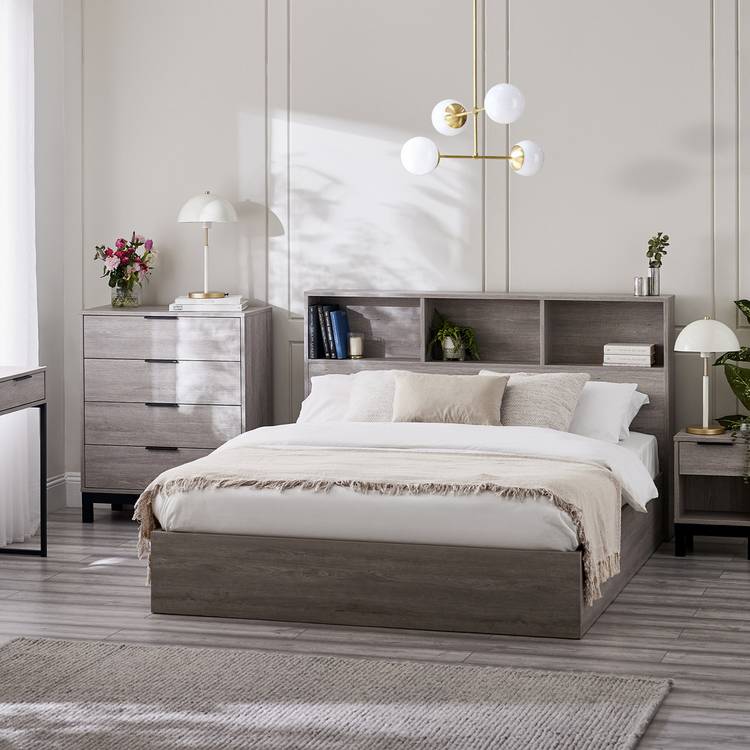 Julian Bowen Bali Single Wooden Ottoman Bed - Grey 0