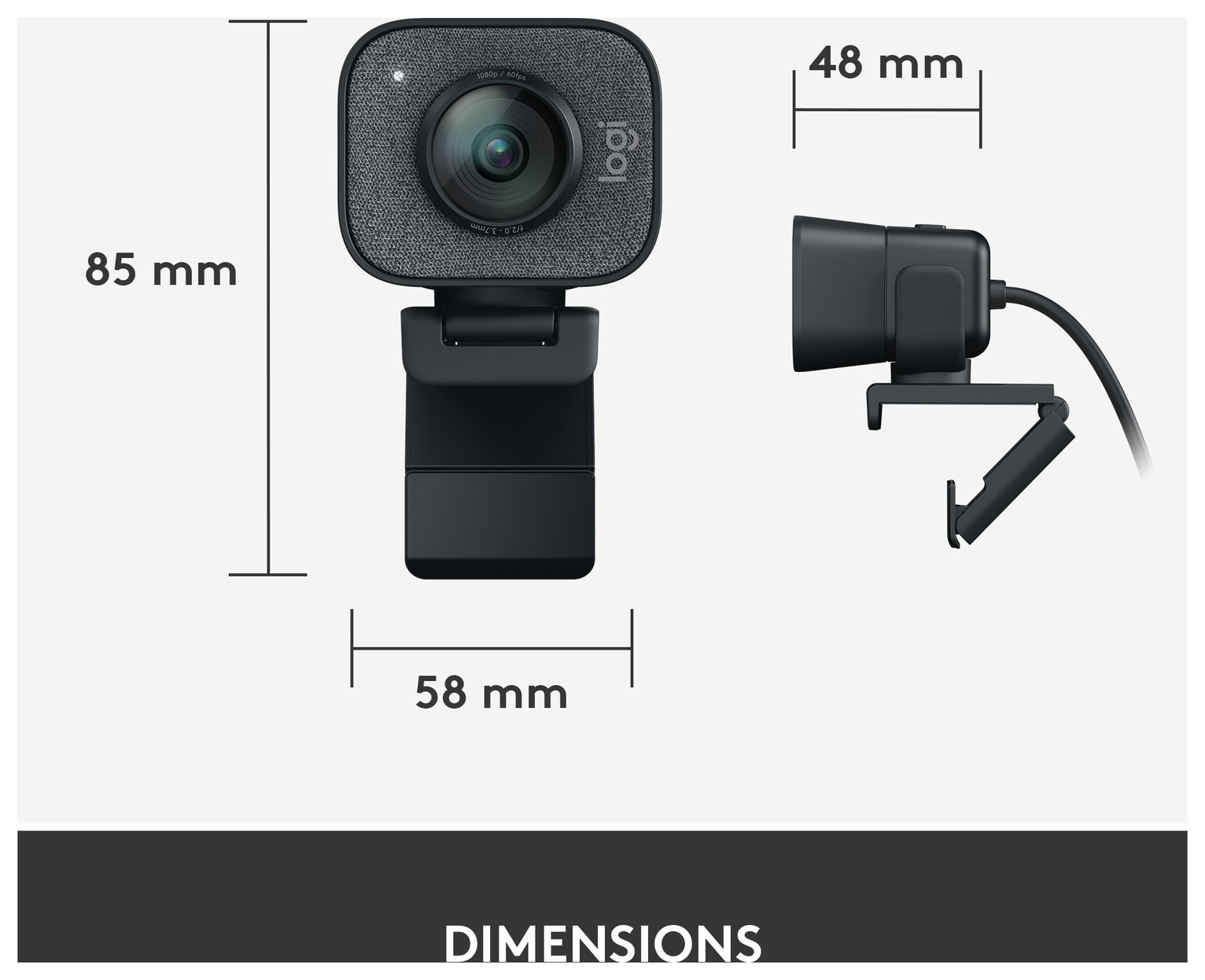 Buy Logitech StreamCam 1080P 60fps HD Webcam - Graphite | Webcams