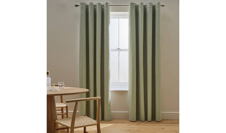 Habitat Blackout Eyelet Curtain - Sage Green - 229x168cm