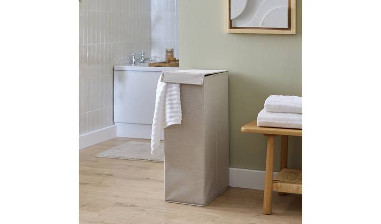 Argos Home 45L Slimline Laundry Hamper - Cream
