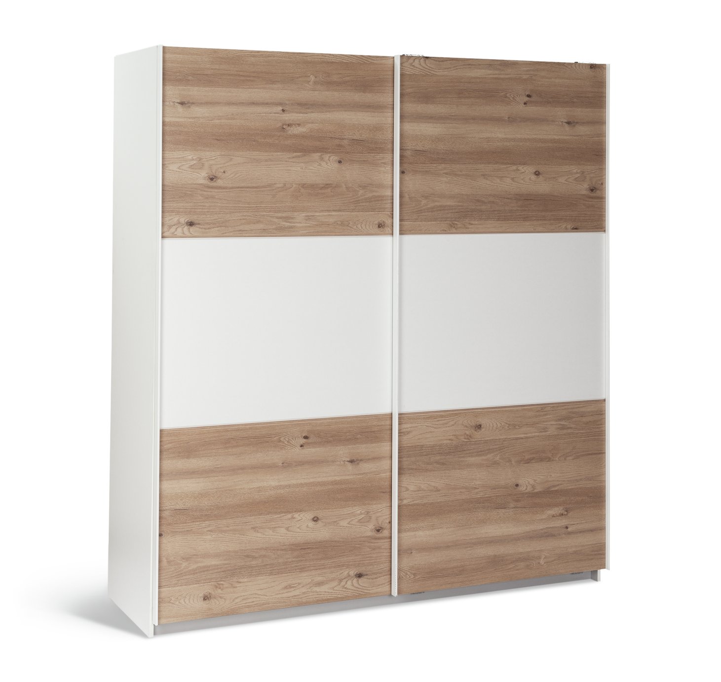 Argos Home Holsted Large Sliding Wardrobe -White /Oak Effect Review