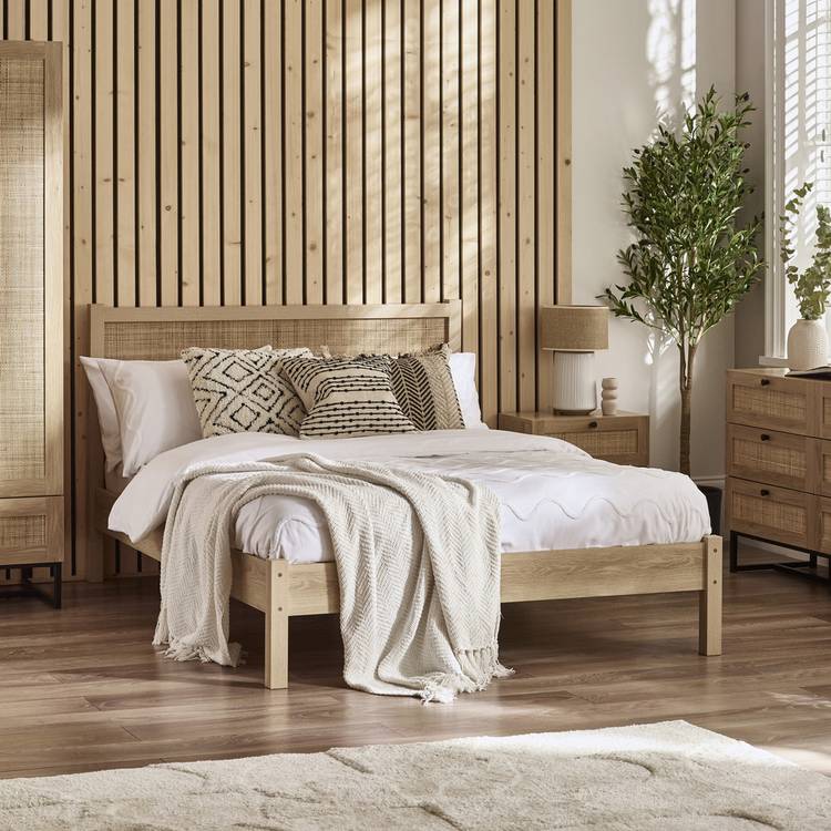 Julian Bowen Padstow Double Wooden Bed Frame - Oak 0