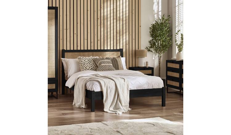 Julian Bowen Padstow Kingsize Wooden Bed Frame - Black