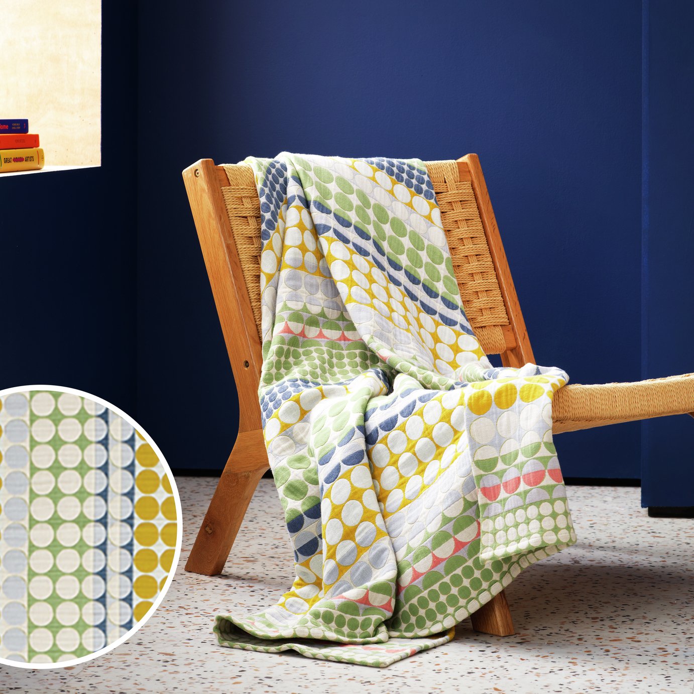 Leslie Spot Jacquard Throw 150x125cm
