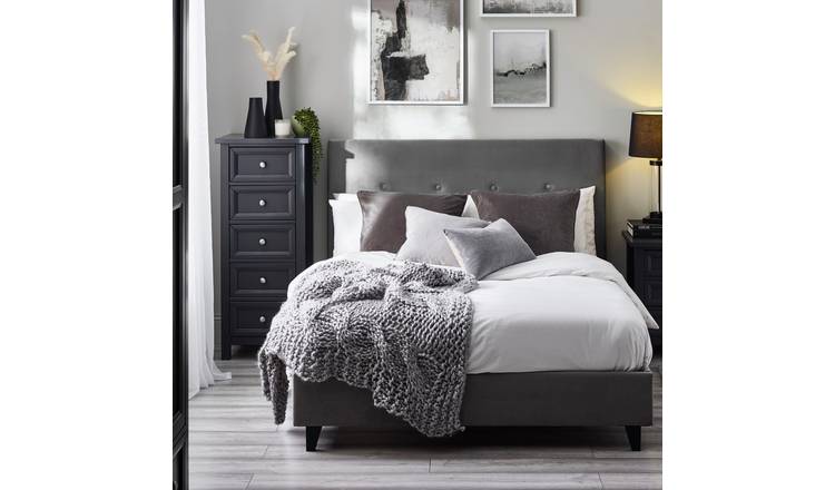 Julian Bowen Shoreditch Small Double Bed Frame - Grey
