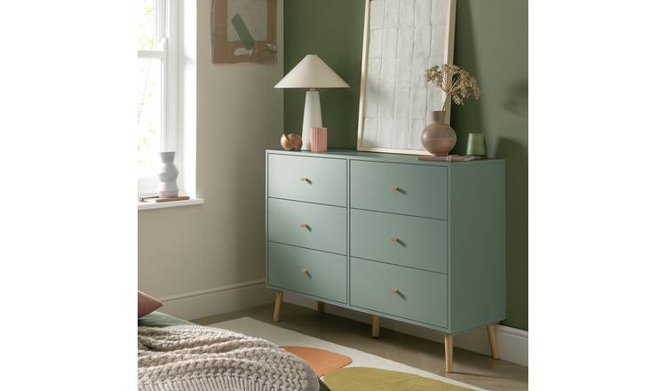Habitat Otto 6 Drawer Chest - Green