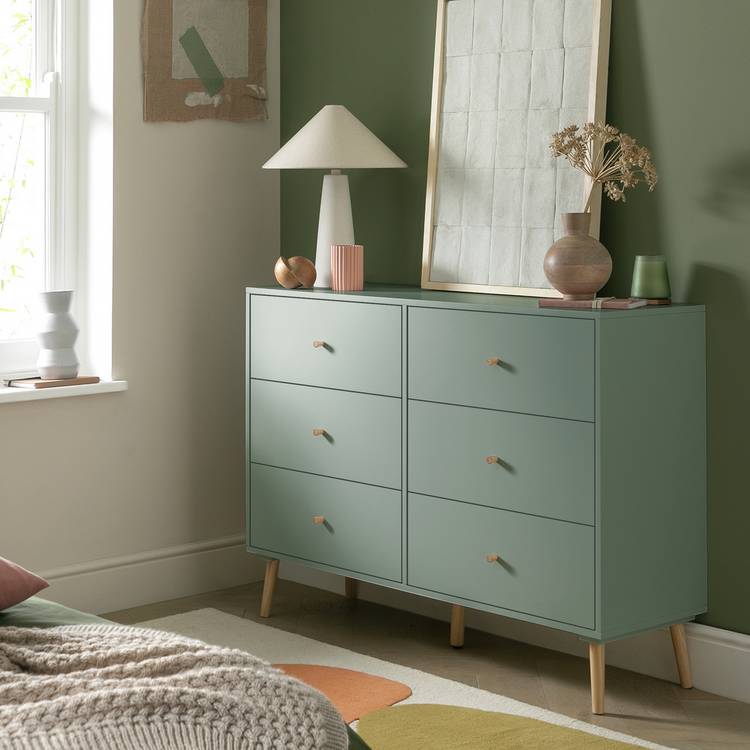 Habitat Otto 6 Drawer Chest - Green 0