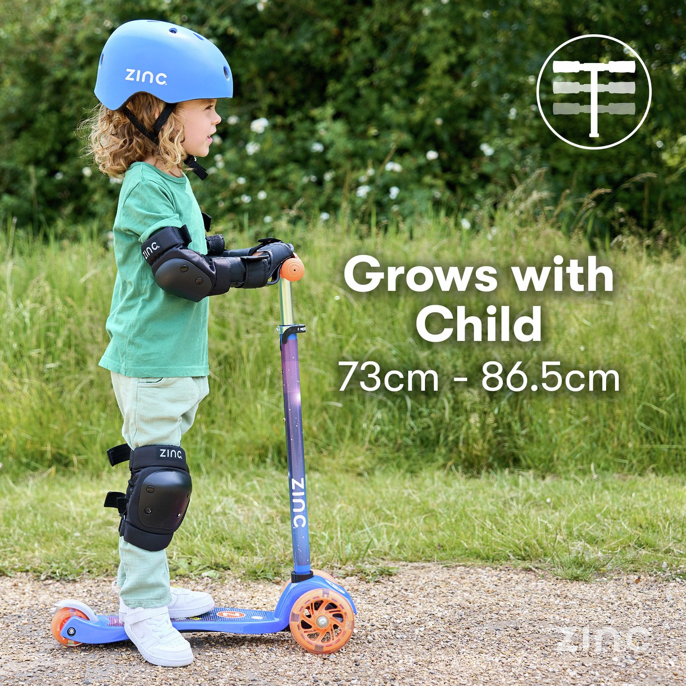 Buy Zinc Combo: 3 Wheel Scooter & Helmet | Kids scooters | Argos