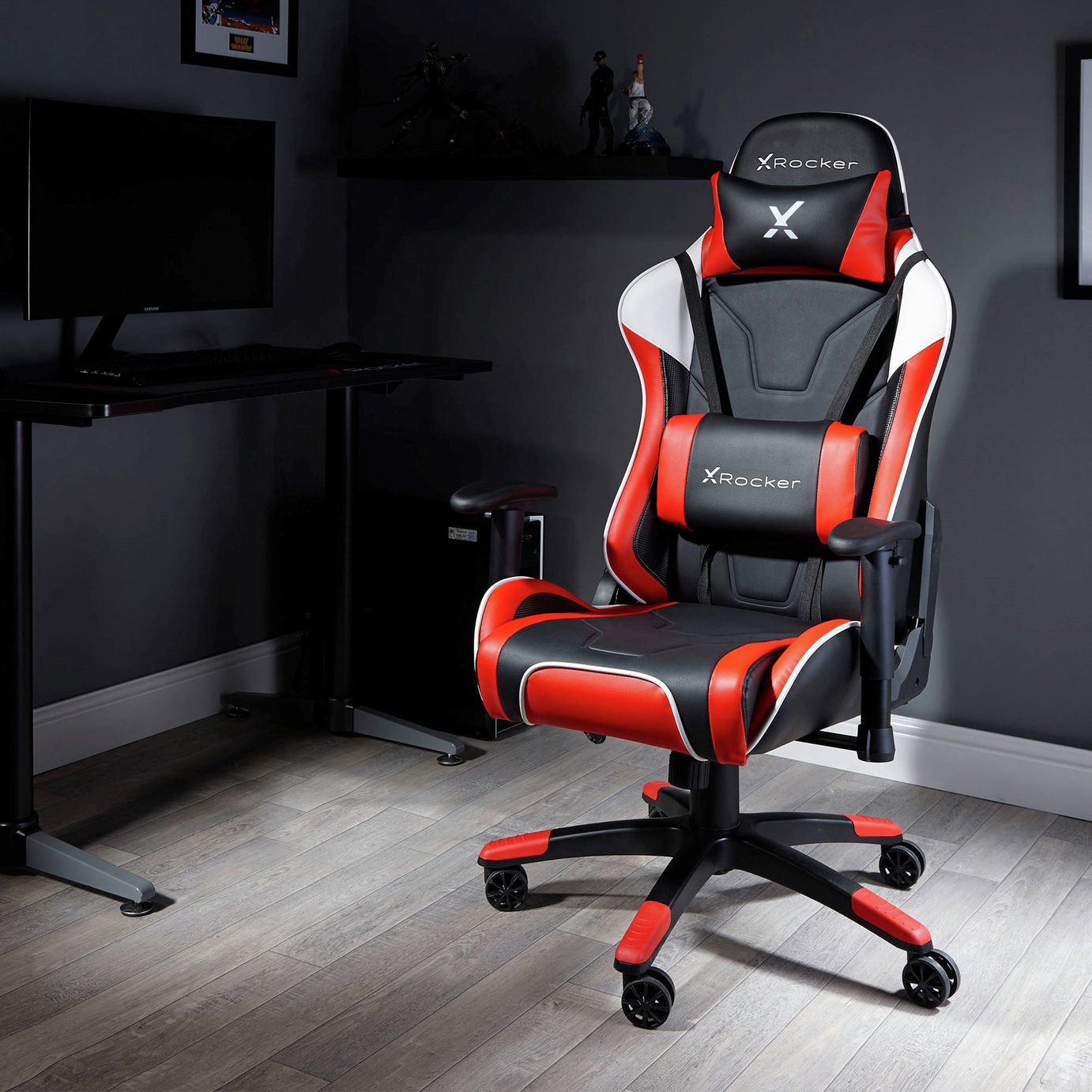 X Rocker Agility Sport Office Gaming Chair - Red