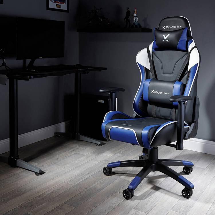 X Rocker Agility Esport Office Gaming Chair - Blue 0