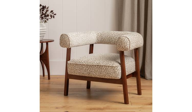 Habitat Elio Fabric Armchair - Leopard Print