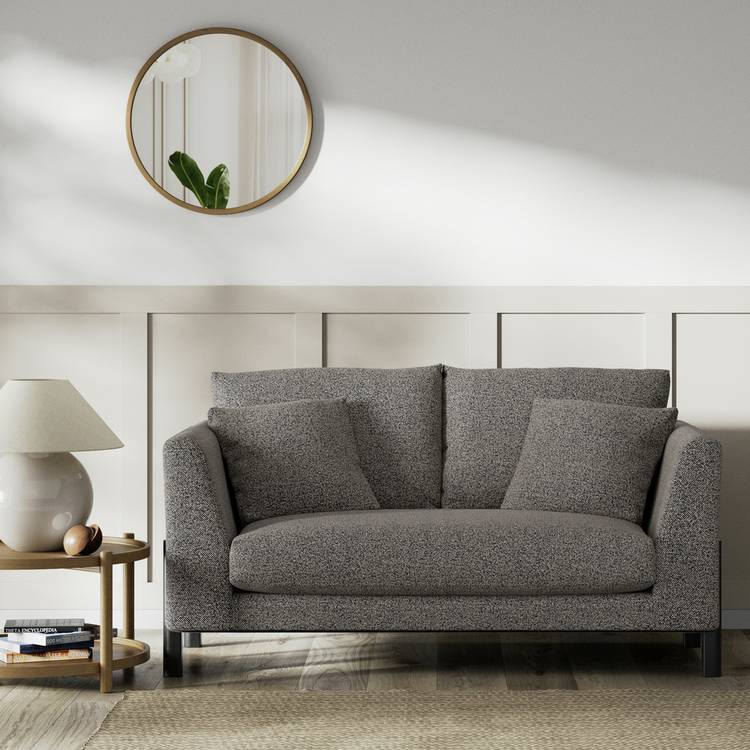 Habitat Aston Fabric 2 Seater Sofa - Charcoal - Black Leg 0