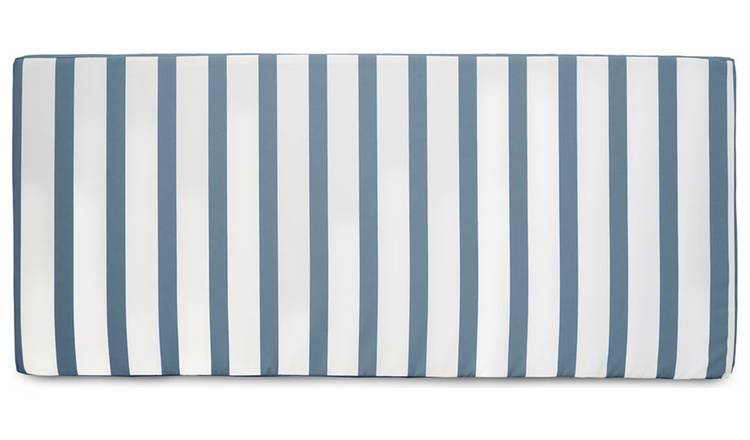 rucomfy Stripe Garden Bench Cushion - Blue & White