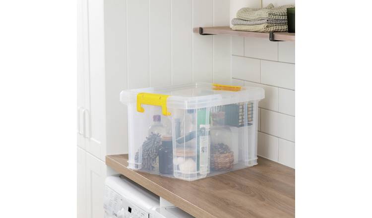 Strata Stackmaster 35 Litre Plastic Storage Box - Clear