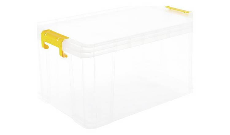 Strata Stackmaster 70 Litre Plastic Storage Box - Clear
