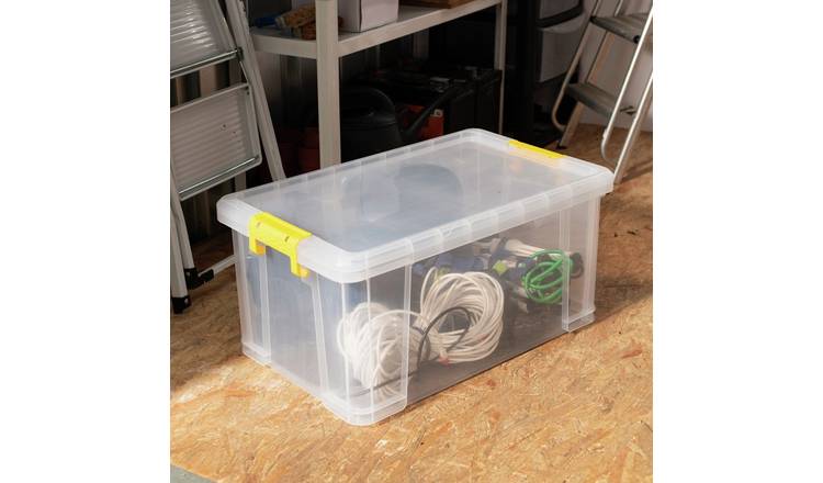 Strata Stackmaster 70 Litre Plastic Storage Box - Clear