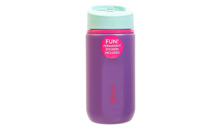 Decor Purple Kids Water Bottle With Stickers  - 500ml