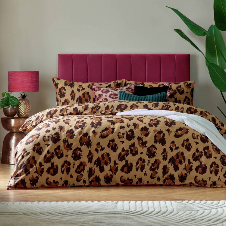 furn True Leopard Print Beige Bedding Set - Double 0