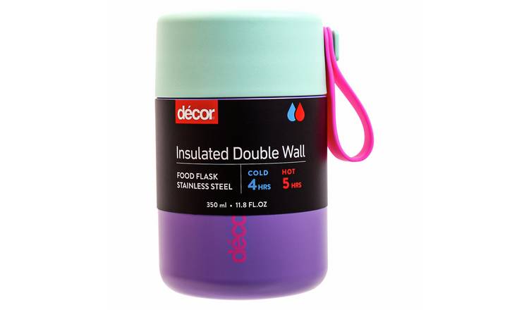 Decor Vacuum Insulated Stainless Steel Food Flask -  Purple