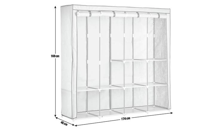 Triple on sale fabric wardrobe