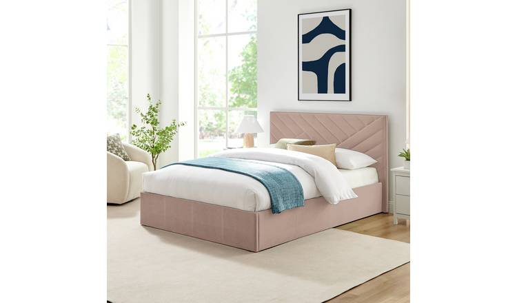 Argos Home Luca Kingsize End Lift Ottoman Bed - Pink