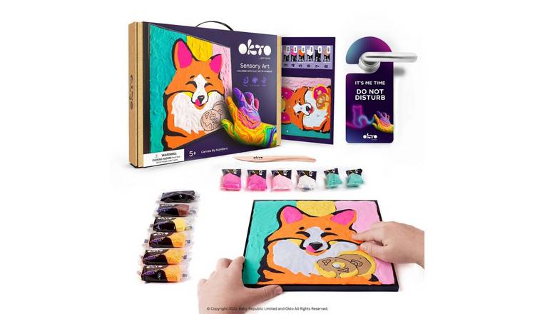 Okto Sensory Air Clay Painting by Numbers Fox Kit