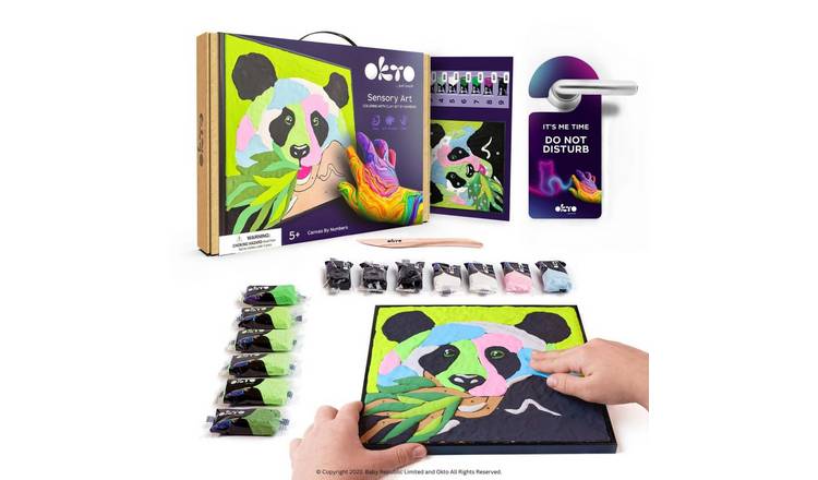 Okto Sensory Air Clay Painting by Numbers Panda Kit