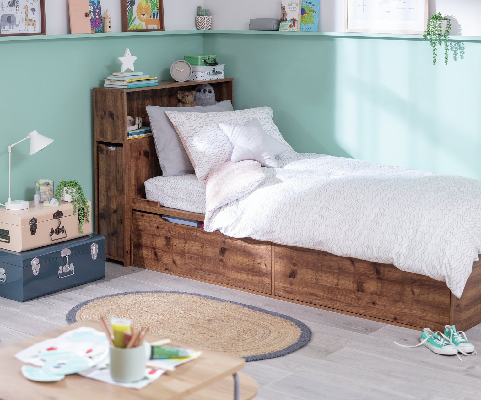 Argos Home Lloyd Cabin Bed With Headboard Rustic Oak Effect Reviews