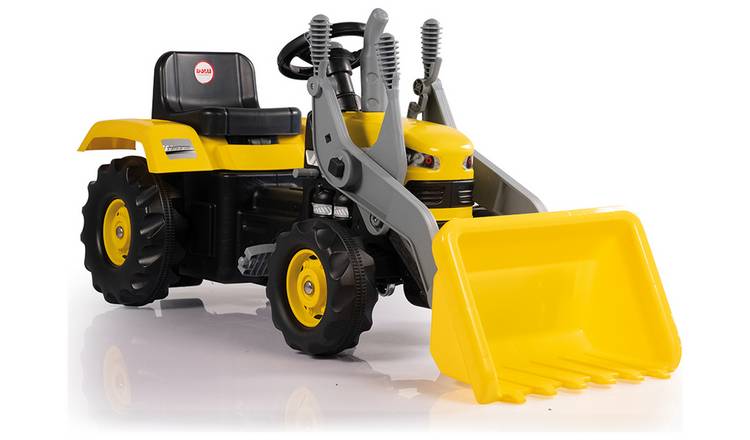 Dolu Pedal Operated Tractor with Excavator - Yellow