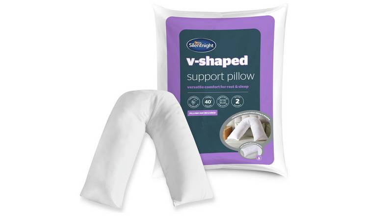 Silentnight V-Shaped Support Pillow with Pillowcase