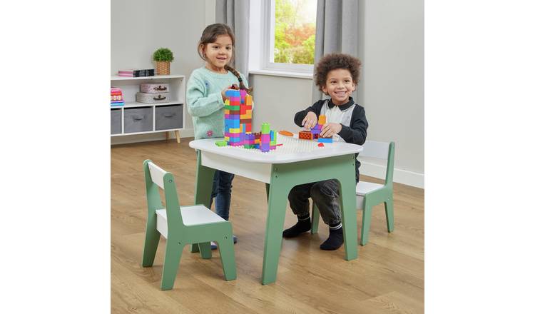 Liberty House Toys Kids 4in1 Play Table and Chair Set -Green