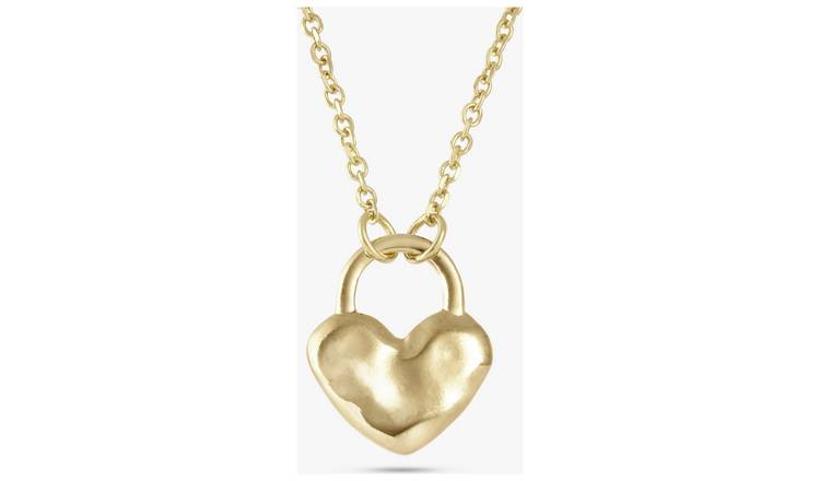 Revere 9ct Gold Plated Heart Shaped Locket Necklace