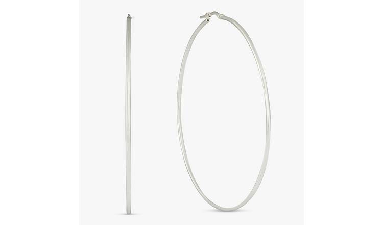 Revere Polished Sterling Silver Classic Hoop Earrings