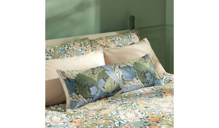 Habitat x Morris & Co. Acanthus Bolster Cushion-Blue-30x80cm