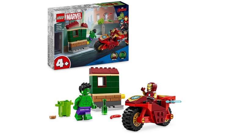 LEGO Marvel Iron Man with Bike and The Hulk Playset 76287