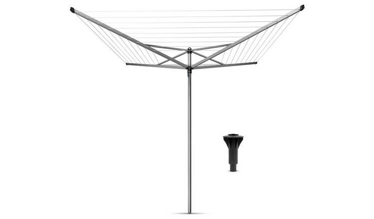 Brabantia Topspinner 50m 3 Arm Rotary Airer & Concrete Tube