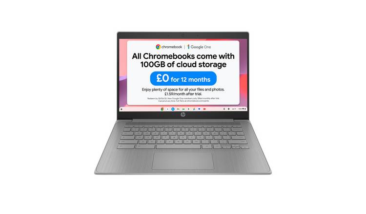 HP 14a-ne1000na 14in Celeron 4GB 64GB Chromebook - Grey