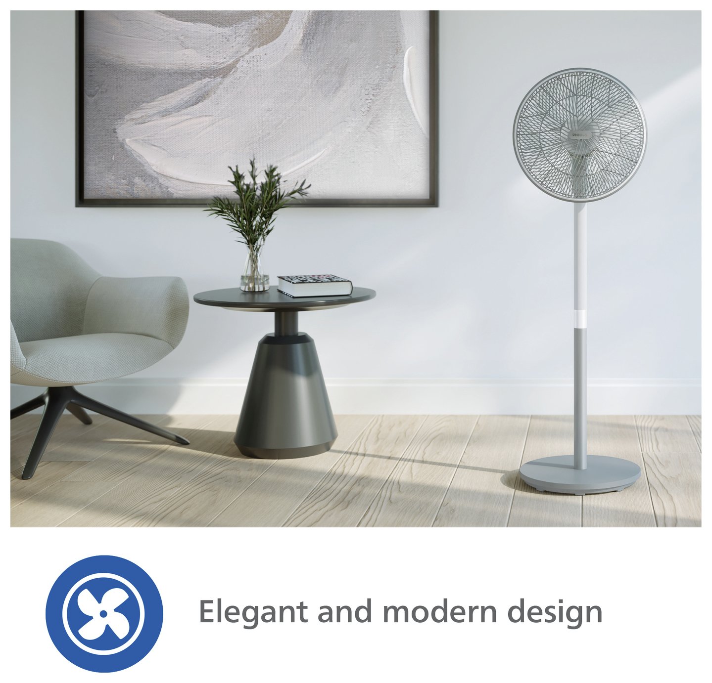 Philips White Pedestal Fan - 15 Inch