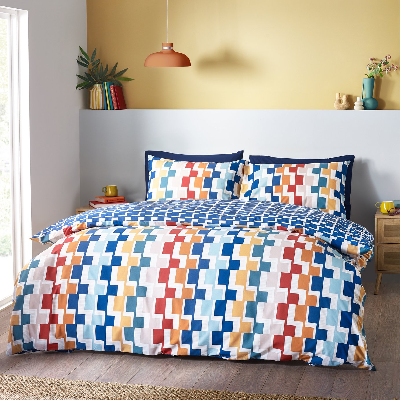 Catherine Lansfield Bryson Geometric Bedding Set - Single