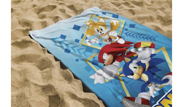 Sonic The Hedgehog Cotton Beach Towel - Multicoloured