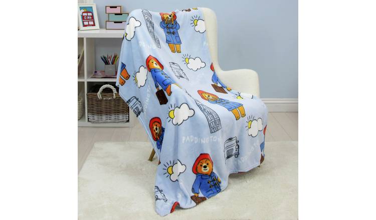 Paddington Bear Fleece Throw - Blue - 100x150cm