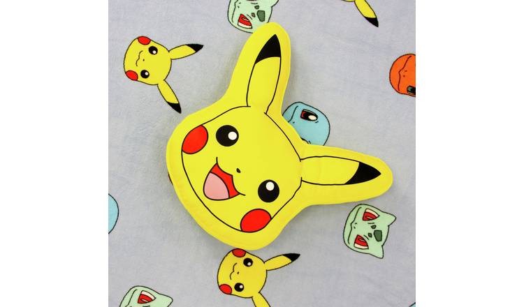 Pokémon Pikachu Shaped Cushion - Yellow - 35x35cm
