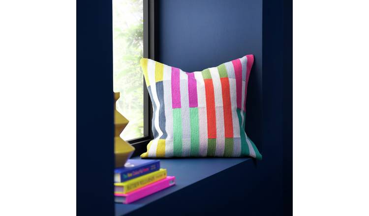 Margo Selby Janie Colour Blocked Cushion - 43x43cm