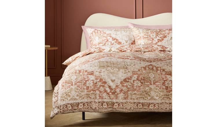 Habitat Vintage Rug Print Natural Bedding Set - Superking