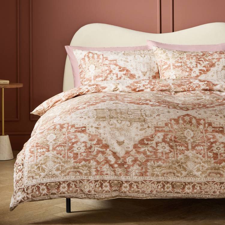 Habitat Vintage Rug Print Natural Bedding Set - Superking 0